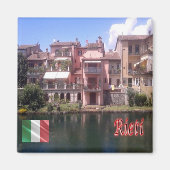 LZO035 RIETI Huizen van Rione Saint Lucia, Koelkas Magneet (Voorkant)