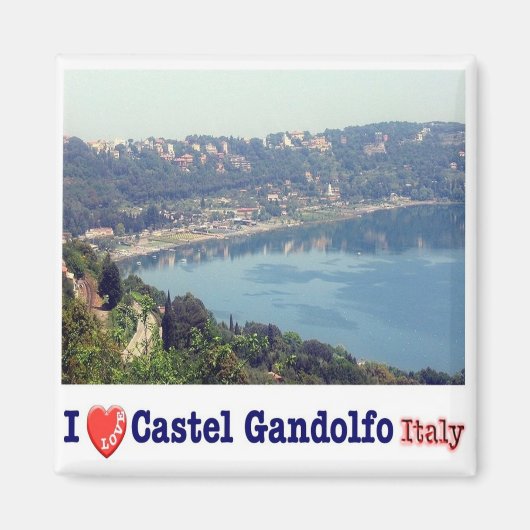 LZO038 CASTEL GANDOLFO I Love, Lazio, Koelkast Magneet (Voorkant)