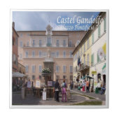 LZO040 CASTEL GANDOLFO, pauselijk paleis, Tegeltje (Voorkant)