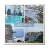 LZO042 PONZA, Lazio, Italië Tegeltje (Voorkant)