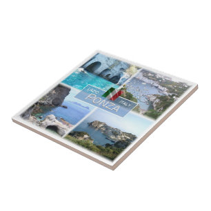 LZO042 PONZA, Lazio, Italië Tegeltje