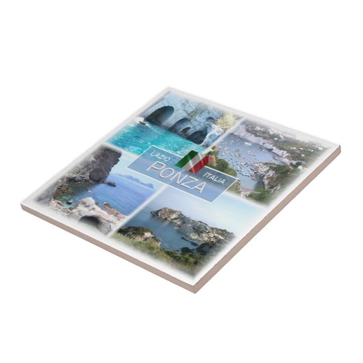 LZO044 PONZA, Lazio, Italië Tegeltje (Zijkant)