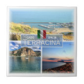 LZO048 TERRACINA, Mozaïek, Lazio, Italië, Tegeltje (Voorkant)