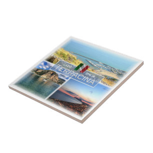 LZO048 TERRACINA, Mozaïek, Lazio, Italië, Tegeltje