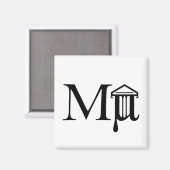 Mµseum Logo Magneet (vierkant) (Voorkant / Achterkant)