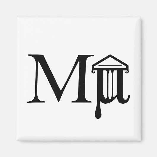 Mµseum Logo Magneet (vierkant) (Voorkant)