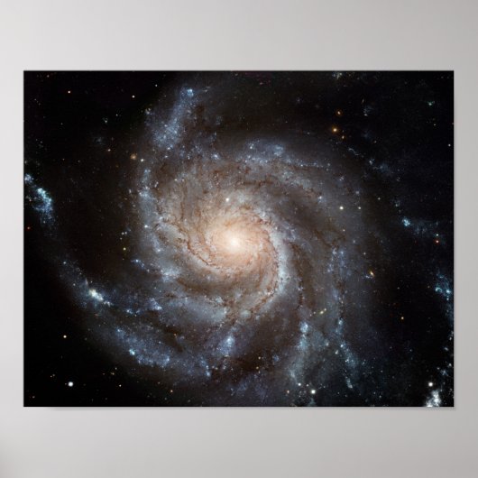 M101 Pinwheels Spiral Galaxy NASA Poster (Voorkant)