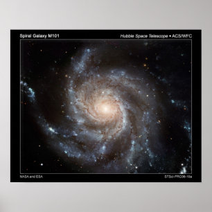 M101 Spiral Galaxy-poster Poster
