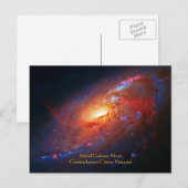 M106 Spiral Galaxy, Canes Venatici Briefkaart (Voorkant / Achterkant)