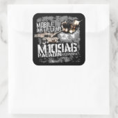 M109-howitzer Vierkante Sticker (Tas)