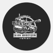 M109 Zelfrijdende houwitser Ronde Sticker (Voorkant)
