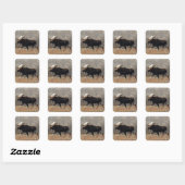 M10 Eland Bull Moose Grote Stier Vierkante Sticker (Vel)