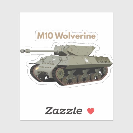 M10 Wolverine American WW2 Tank Destroyer Sticker (Vel)