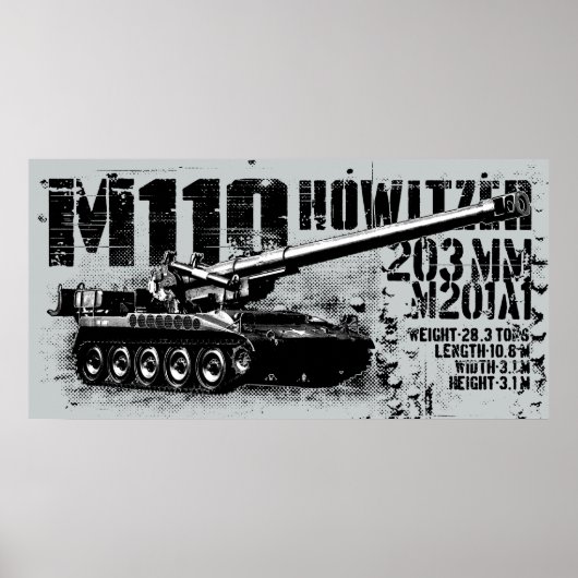 M110-howitserafdrukken Poster (Voorkant)