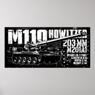 M110-howitserafdrukken Poster