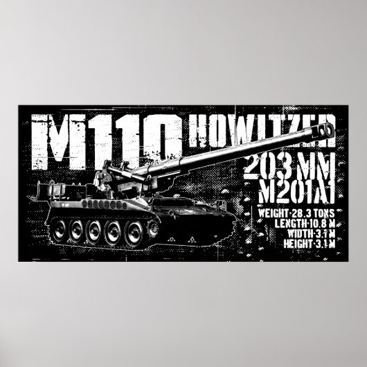 M110-howitserafdrukken Poster (Voorkant)