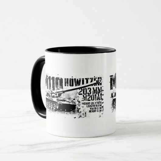 M110-howitzer, 11 oz Ringer Mok (Voorkant links)