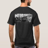 M110-howitzer Mannen Basic Dark T-Shirt (Achterkant)
