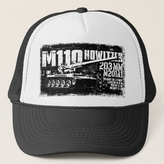 M110-howitzer Trucker Hat Trucker Pet (Voorkant)