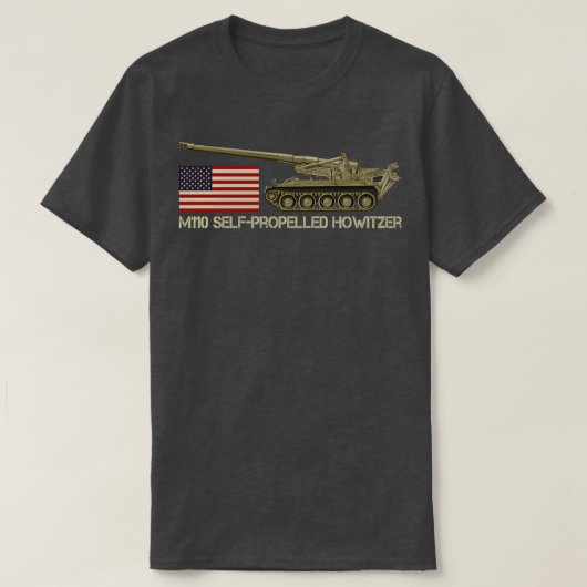 M110 zelfrijdende houwitser Verenigde Staten Ameri T-shirt (Design voorkant)