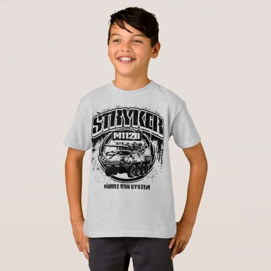 M1128 Stryker Mobile Pistool System T-shirt (Voorkant volledig)