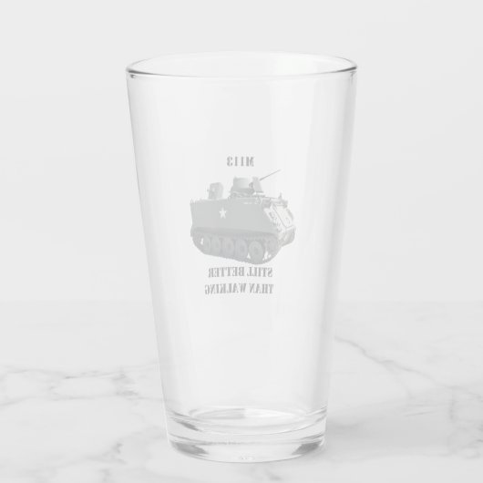 M113 APC "Nog steeds beter dan lopen" glas (Achterkant)