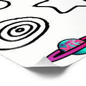 M13 Weird Love Flying Winged Eye and Lips Poster (Hoek)