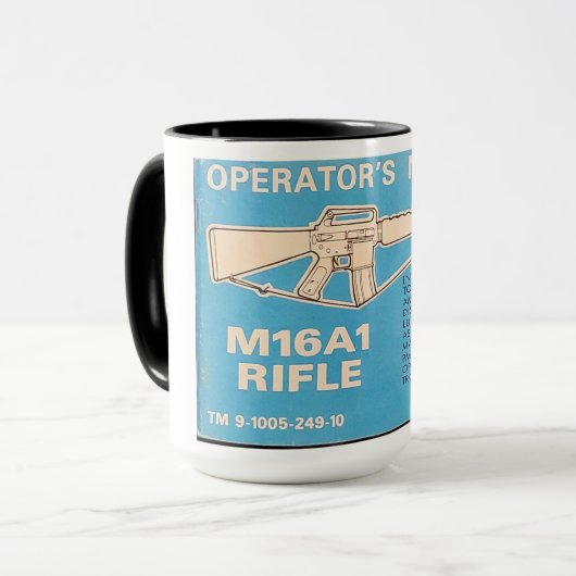 M16 A1 Handmatige koffie-Mok van de bediener Mok (Voorkant links)