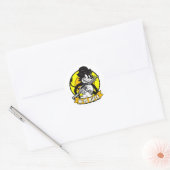 M16 GEWEER RETRO RONDE STICKER (Envelop)