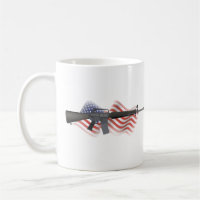 M16 Rifle met Amerikaanse vlag