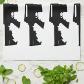 m16 zwarte en witte handdoek (Gevouwen)