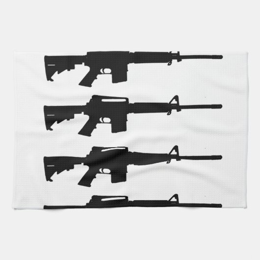 m16 zwarte en witte handdoek (Horizontaal)