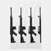 m16 zwarte en witte handdoek (Verticaal)