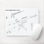 M16A2 Muismat van asfaltriemen (Met muis)