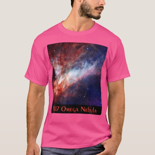 M17 Omega Nevel Messier Object 17 Ruimteastronomie T-shirt (Voorkant)