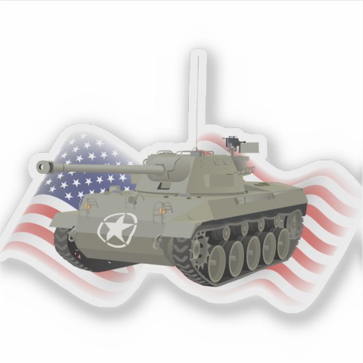 M18 Hellcat American WW2 Tank Destroyer Sticker (Voorkant)