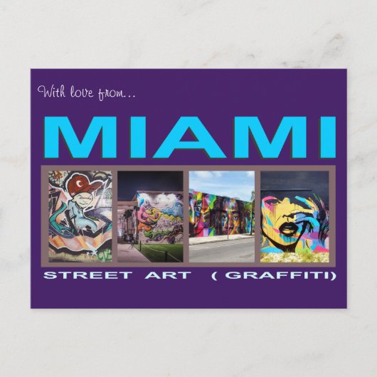 M190084 Miami Graffiti Briefkaart (Voorkant)