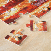 M1911 Silhouette op de robuuste Amerikaanse vlag Legpuzzel (Zijkant)