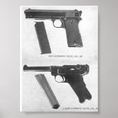 m1911 vs. Luger P08 pistool Poster (Voorkant)