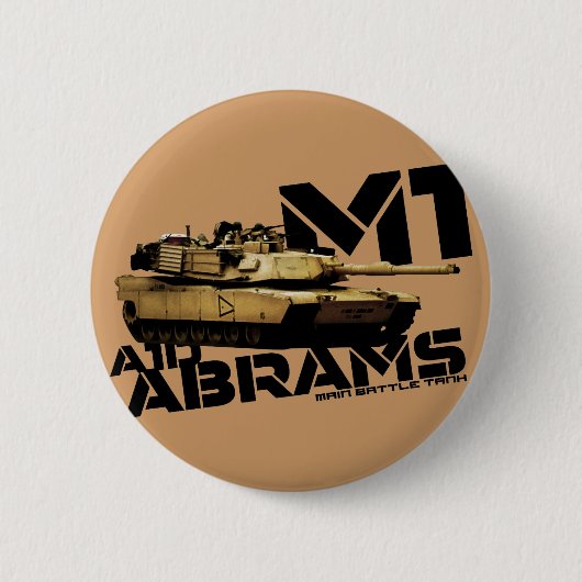 M1 Abramen Ronde Button 5,7 Cm (Voorkant)