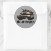 M1 Abramen Ronde Sticker (Tas)