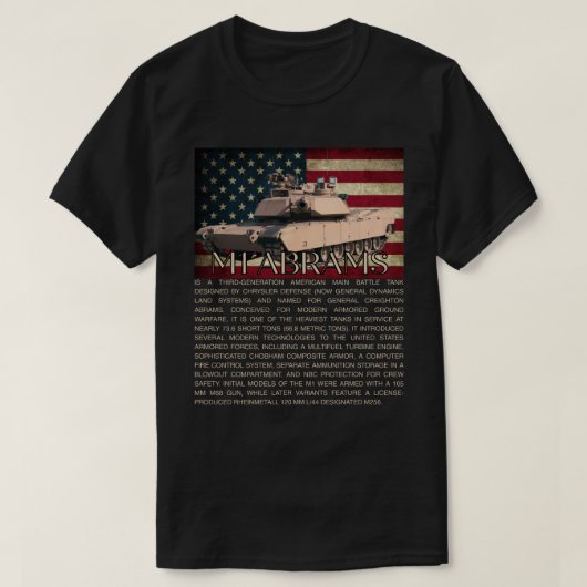 M1 Abrams Gevechtstank T-shirt (Design voorkant)