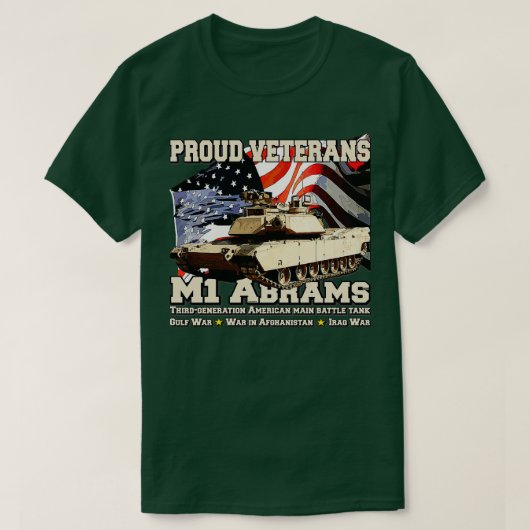 M1 Abrams hoofdgevechtstank T-shirt (Design voorkant)