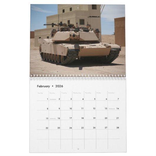 M1 Abrams kalender (Feb 2026)