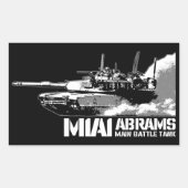 M1 Abrams Rechthoekige Sticker (Voorkant)