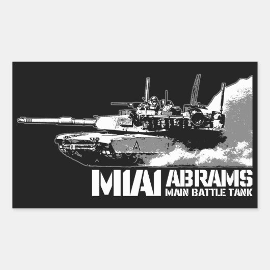 M1 Abrams Rechthoekige Sticker (Voorkant)