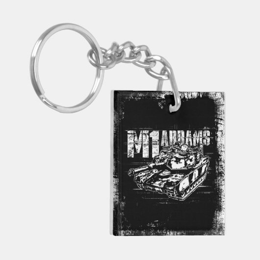 M1 Abrams Square (dubbelzijdige) Sleutelhanger (Voorkant Links)