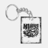 M1 Abrams Square (dubbelzijdige) Sleutelhanger (Voorkant Links)