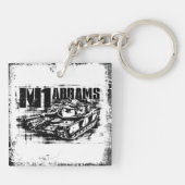 M1 Abrams Square (dubbelzijdige) Sleutelhanger (Achterkant)