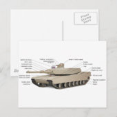 M1 Abrams Tank Briefkaart (Voorkant / Achterkant)